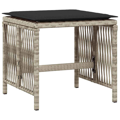 Set da Pranzo da Giardino 13pz con Cuscini Grigio in Polyrattan | homemem39