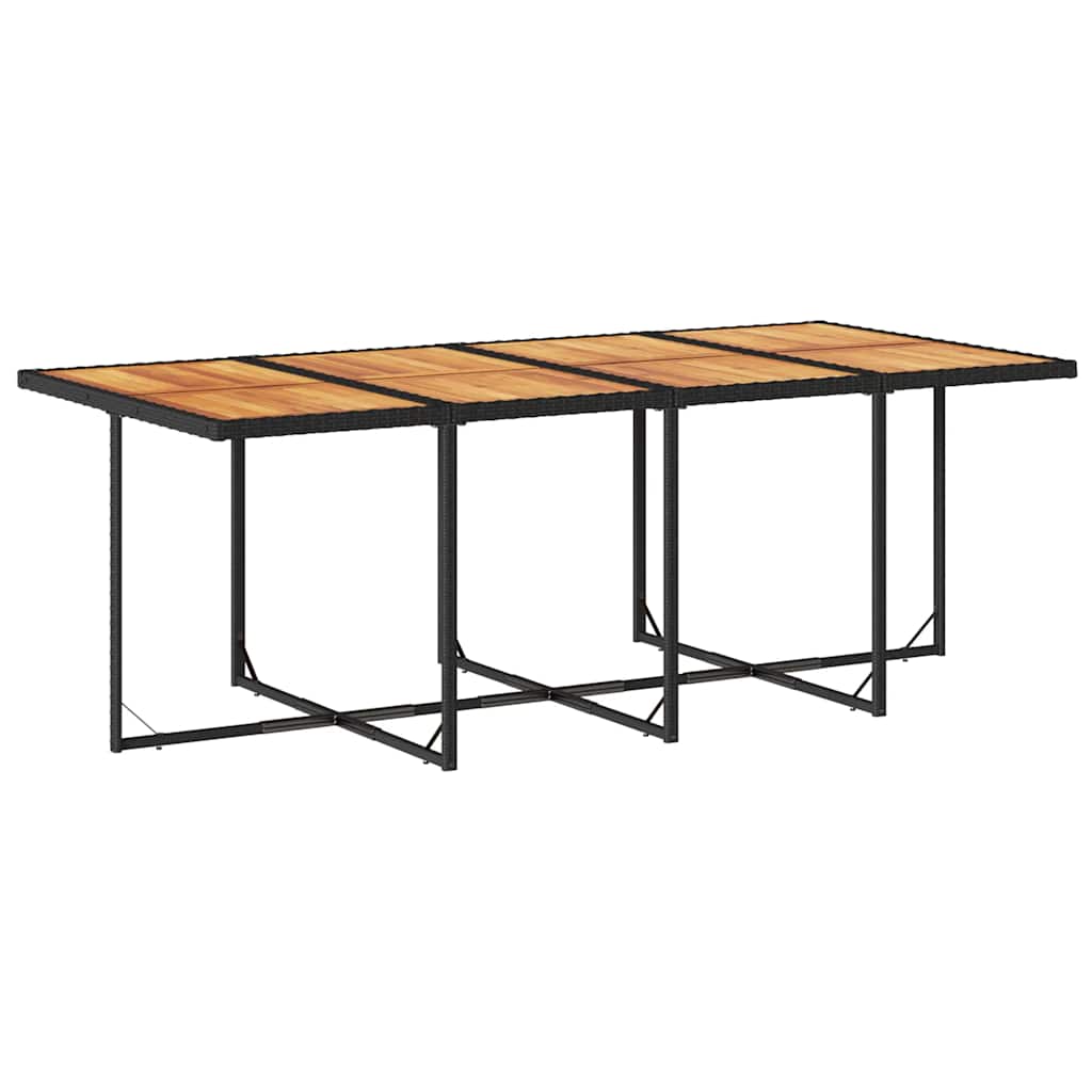 Set da Pranzo da Giardino 13pz con Cuscini Nero in Polyrattan | homemem39