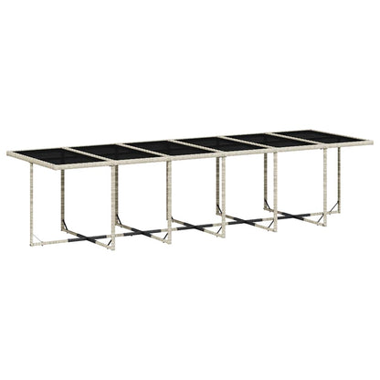 Set Pranzo da Giardino 5pz con Cuscini Grigio Chiaro Polyrattan | homemem39