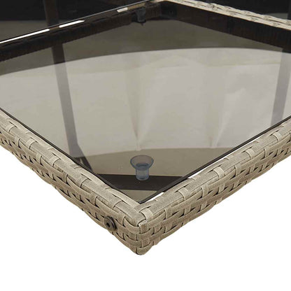 Set da Pranzo da Giardino 9 pz con Cuscini in Polyrattan Grigio - homemem39