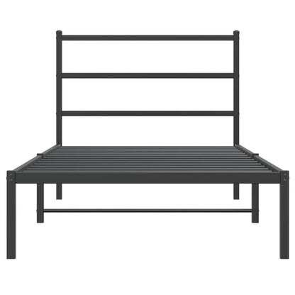Giroletto con Testiera Metallo Nero 100x200 cm | homemem39