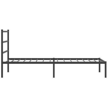 Giroletto con Testiera Metallo Nero 100x200 cm | homemem39