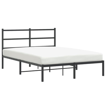 Giroletto con Testiera in Metallo Nero 135x190 cm | homemem39