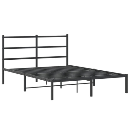 Giroletto con Testiera in Metallo Nero 135x190 cm | homemem39