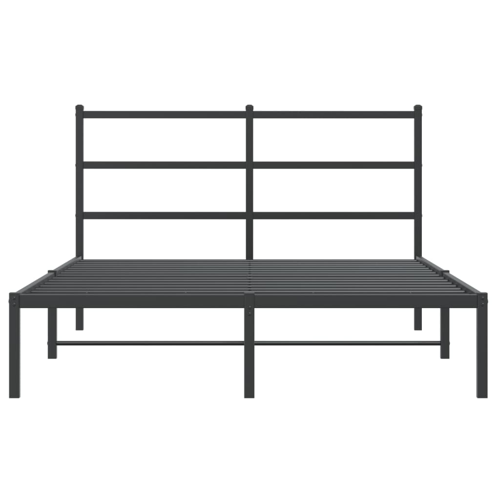 Giroletto con Testiera in Metallo Nero 135x190 cm | homemem39
