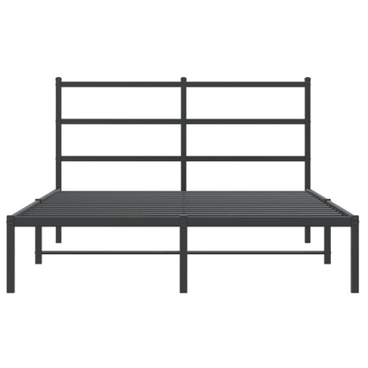 Giroletto con Testiera in Metallo Nero 135x190 cm | homemem39