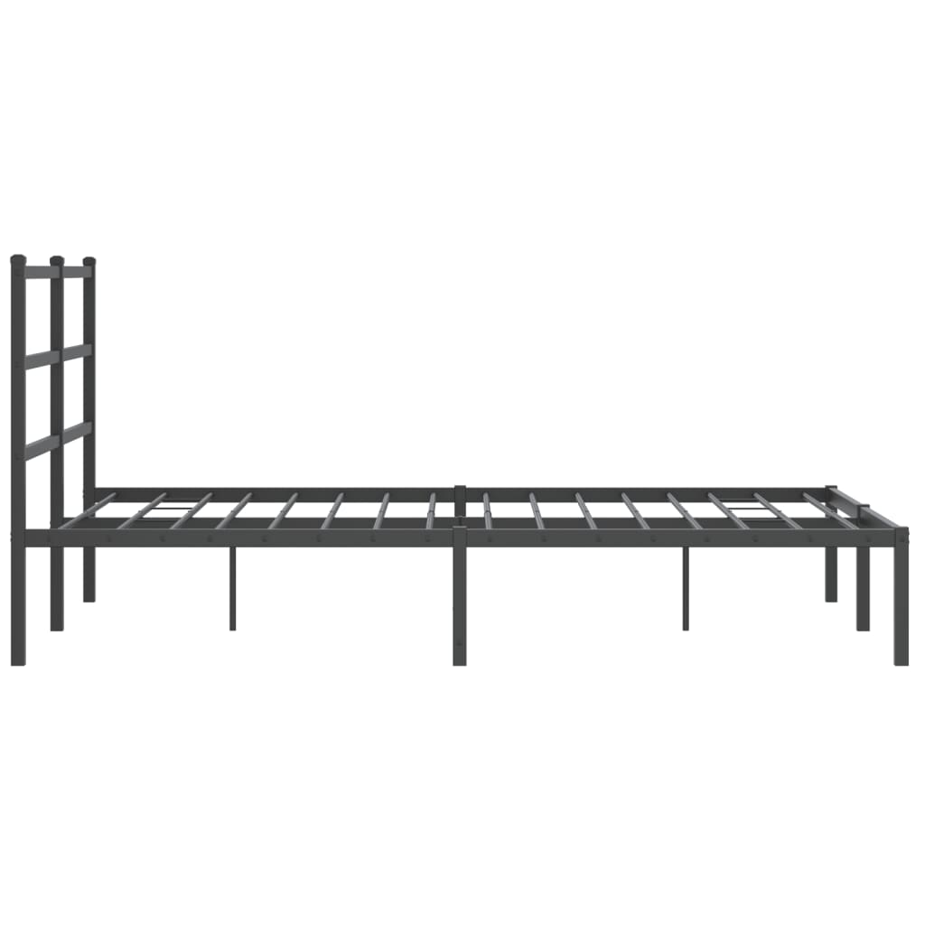 Giroletto con Testiera in Metallo Nero 135x190 cm | homemem39