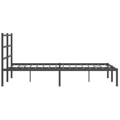 Giroletto con Testiera in Metallo Nero 135x190 cm | homemem39