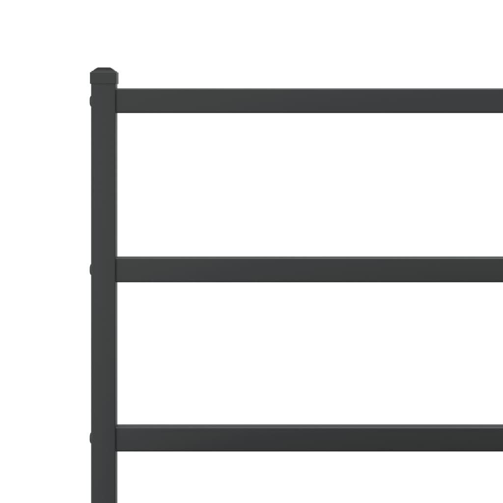 Giroletto con Testiera in Metallo Nero 135x190 cm | homemem39