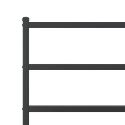 Giroletto con Testiera in Metallo Nero 135x190 cm | homemem39