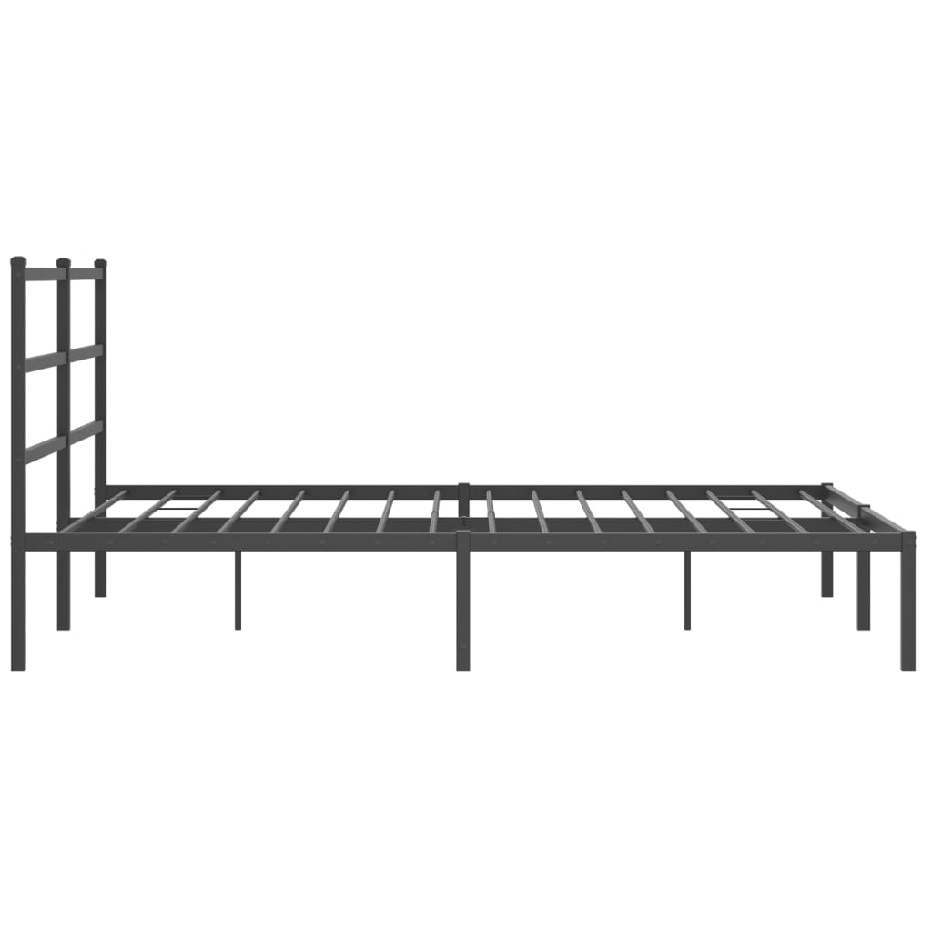 Giroletto con Testiera in Metallo Nero 150x200 cm | homemem39