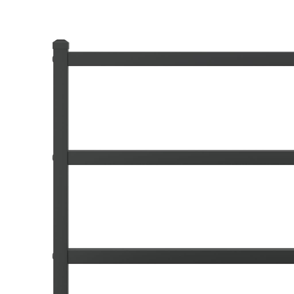 Giroletto con Testiera in Metallo Nero 180x200 cm | homemem39