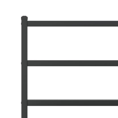 Giroletto con Testiera in Metallo Nero 180x200 cm | homemem39
