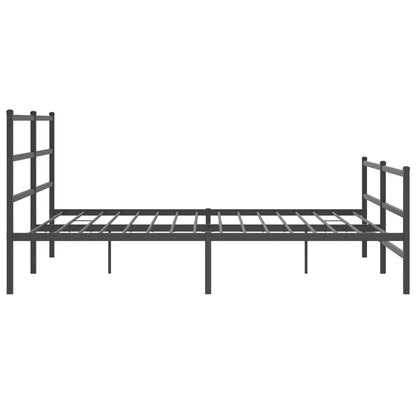 Giroletto con Testiera e Pediera Metallo Nero 180x200 cm | homemem39