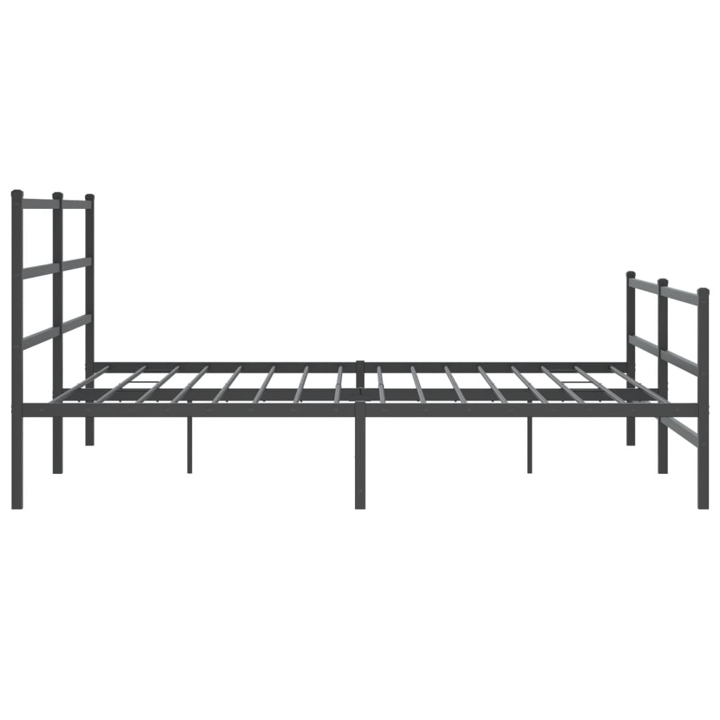 Giroletto con Testiera e Pediera Metallo Nero 183x213 cm | homemem39