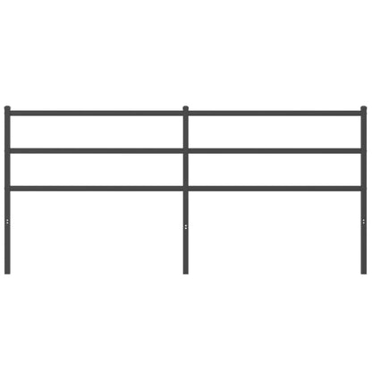 Testiera in Metallo Nero 180 cm