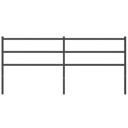 Testiera in Metallo Nero 193 cm - homemem39