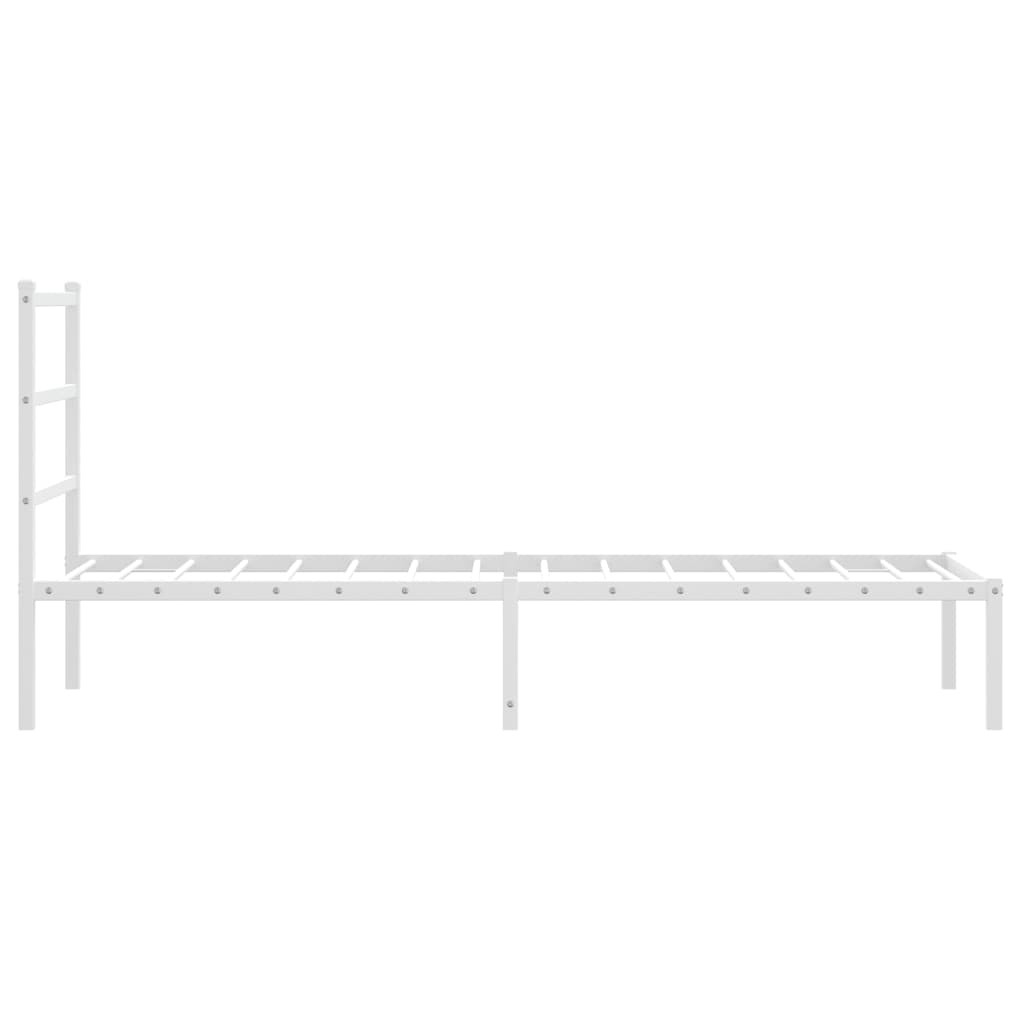Giroletto con Testiera Metallo Bianco 80x200 cm | homemem39