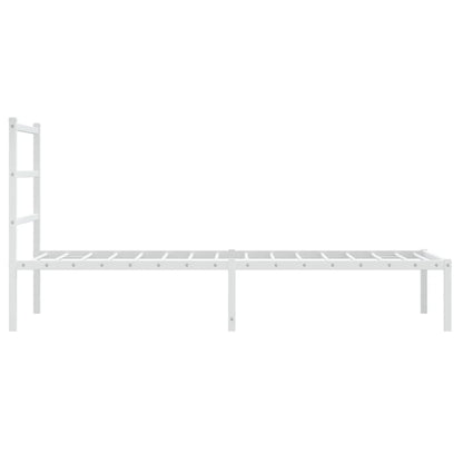 Giroletto con Testiera Metallo Bianco 90x190 cm | homemem39