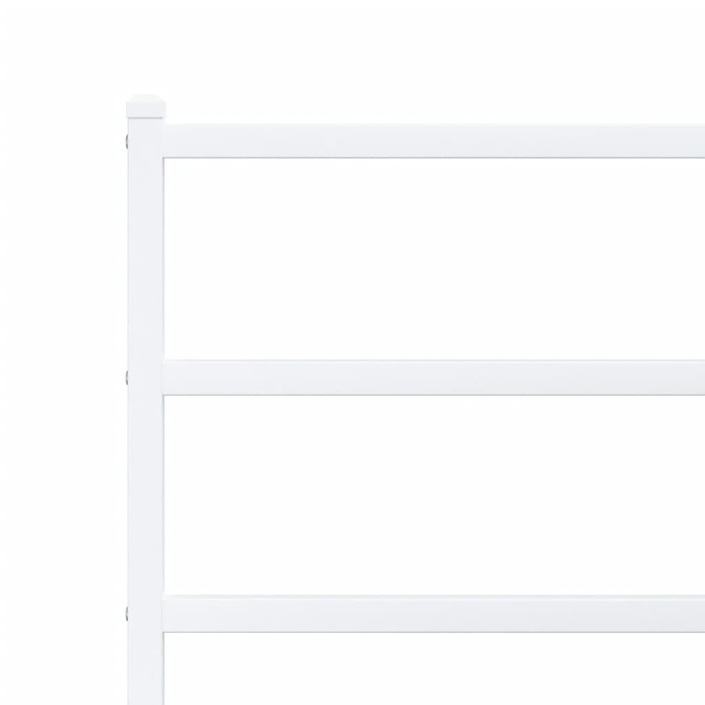 Giroletto con Testiera Metallo Bianco 90x190 cm