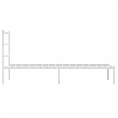Giroletto con Testiera Metallo Bianco 90x200 cm | homemem39