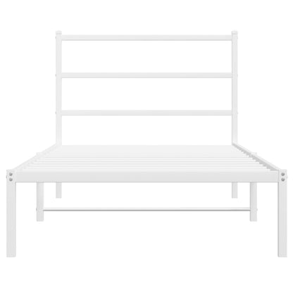 Giroletto con Testiera Metallo Bianco 100x190 cm | homemem39