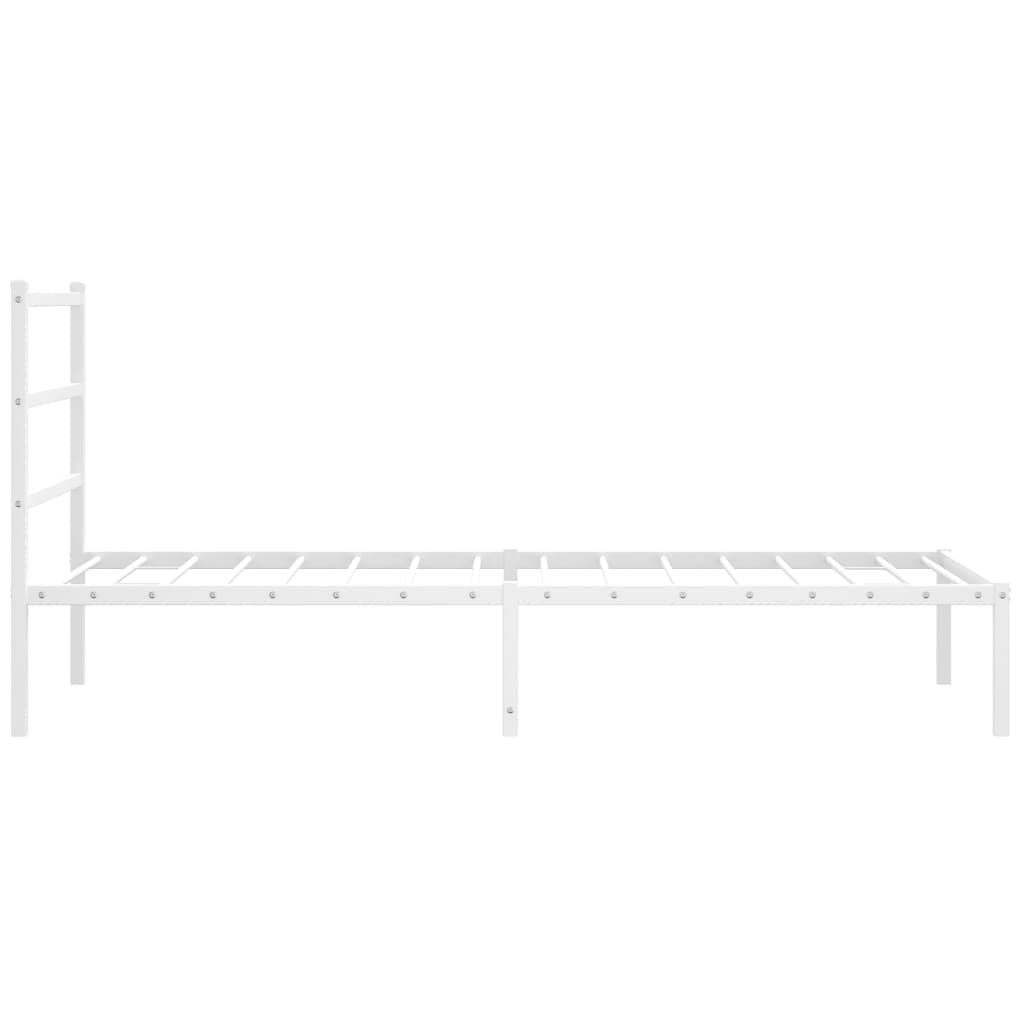 Giroletto con Testiera Metallo Bianco 100x190 cm | homemem39