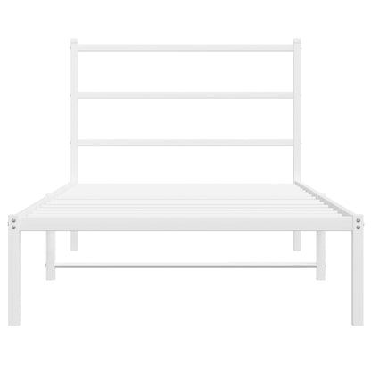 Giroletto con Testiera Metallo Bianco 107x203 cm - homemem39