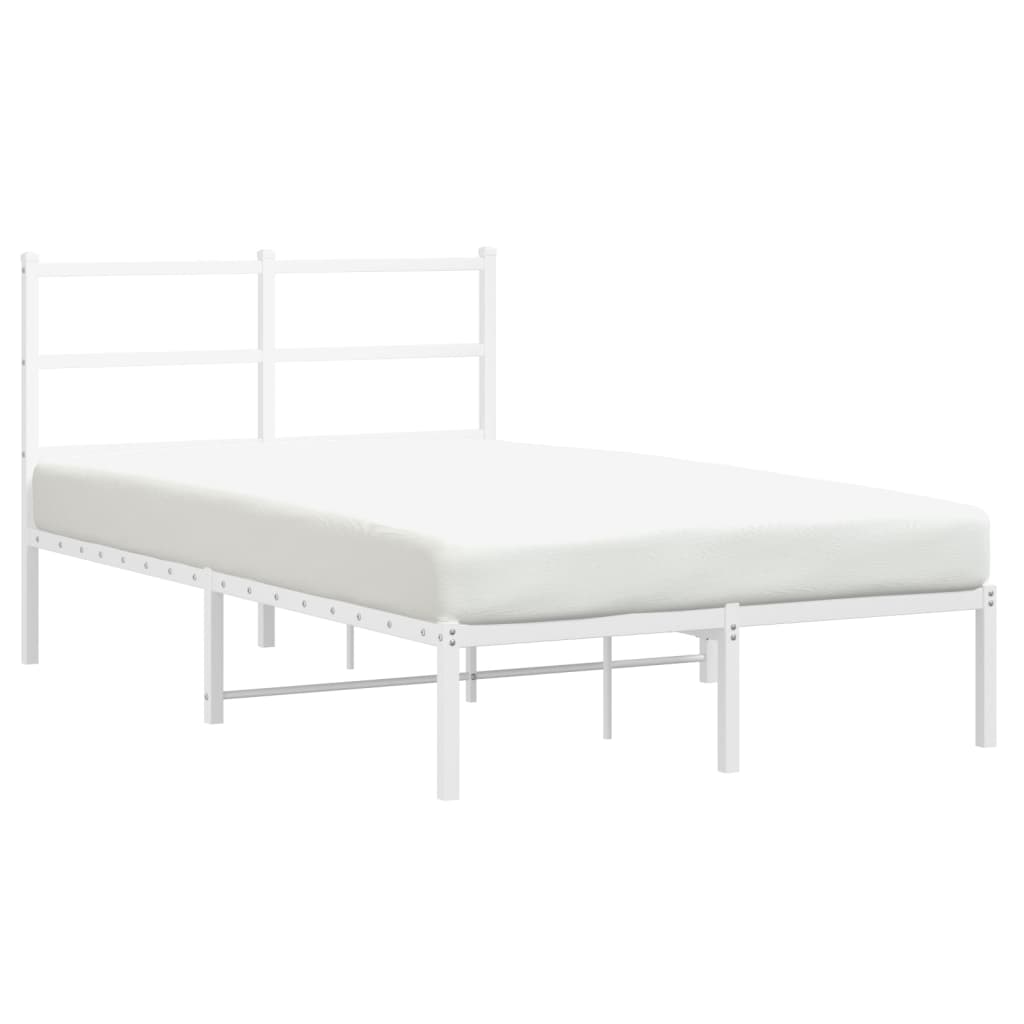 Giroletto con Testiera Metallo Bianco 120x190 cm | homemem39