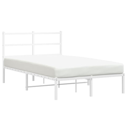 Giroletto con Testiera Metallo Bianco 120x190 cm | homemem39