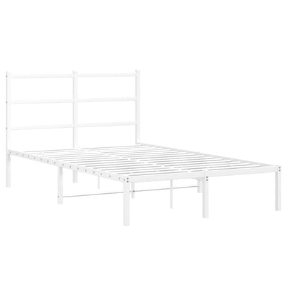 Giroletto con Testiera Metallo Bianco 120x190 cm | homemem39