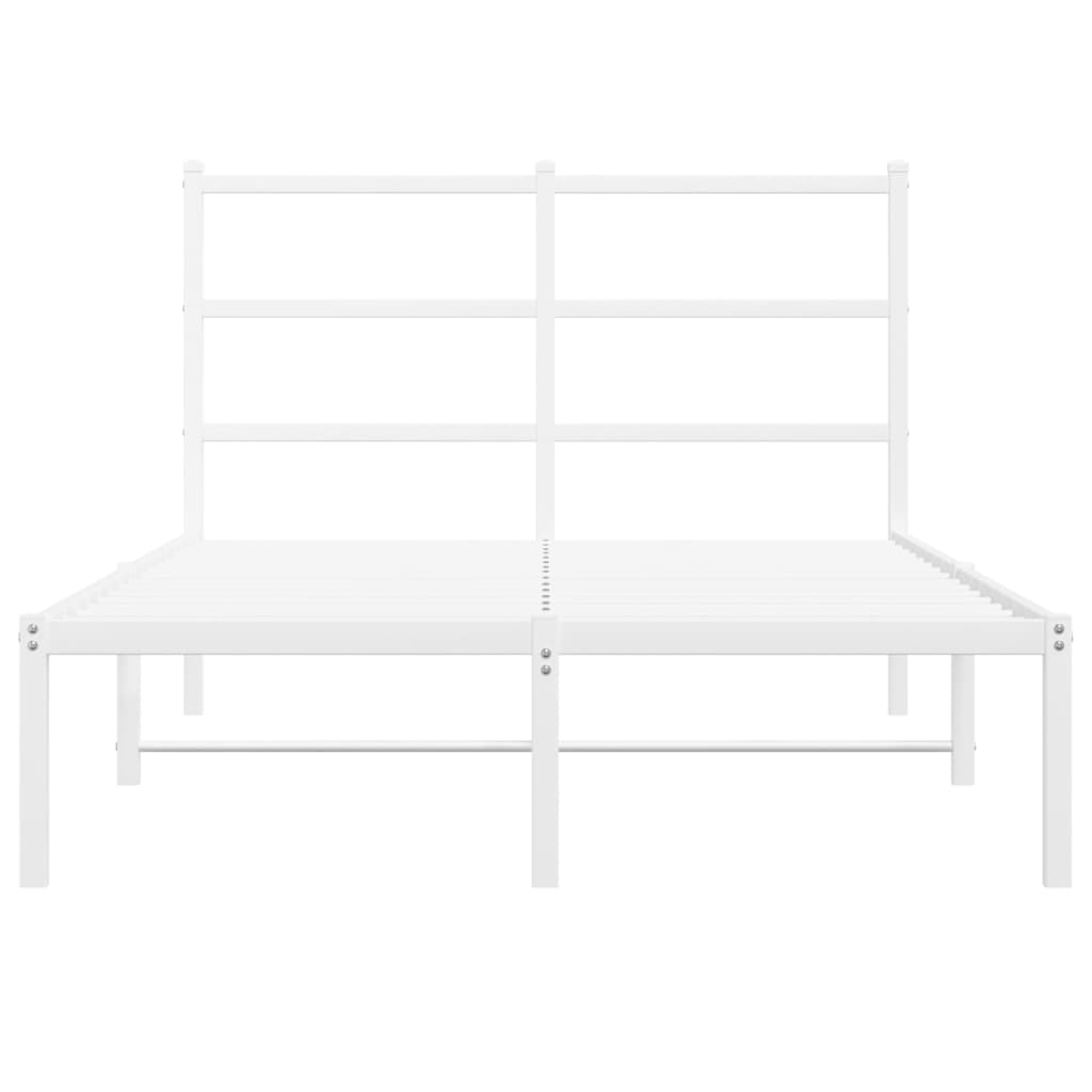 Giroletto con Testiera Metallo Bianco 120x190 cm | homemem39