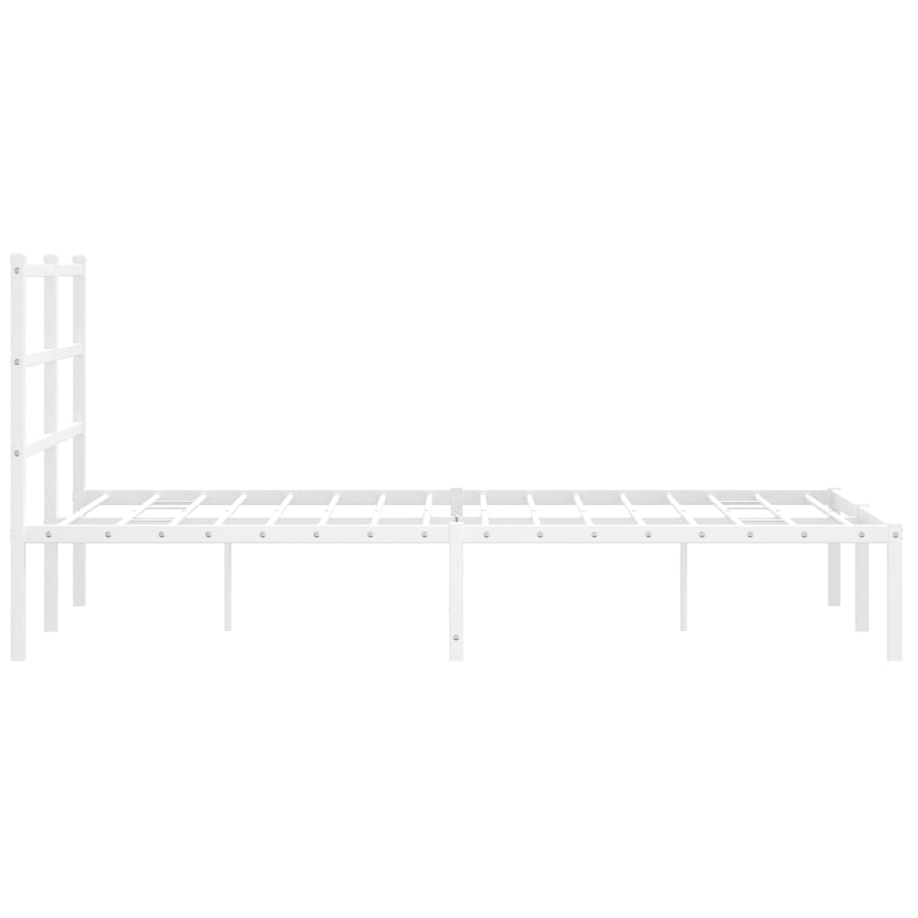 Giroletto con Testiera Metallo Bianco 120x190 cm | homemem39