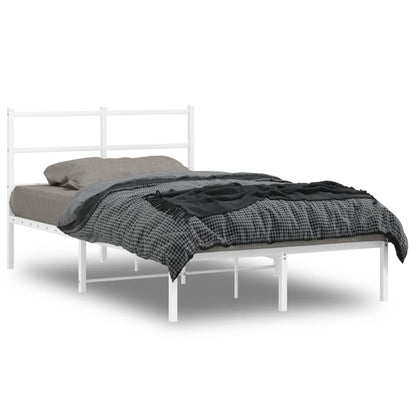 Giroletto con Testiera Metallo Bianco 120x190 cm | homemem39