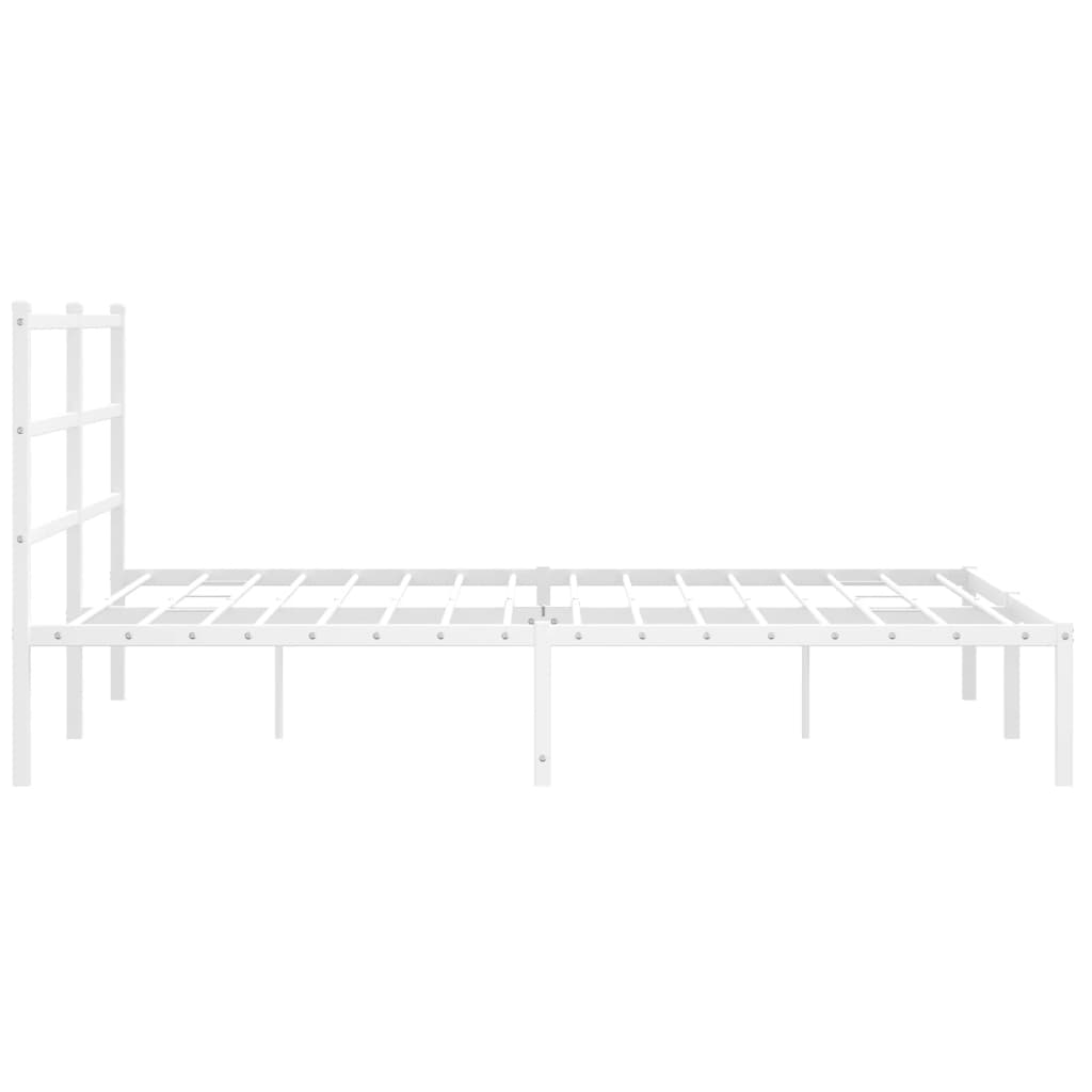Giroletto con Testiera Metallo Bianco 160x200 cm | homemem39