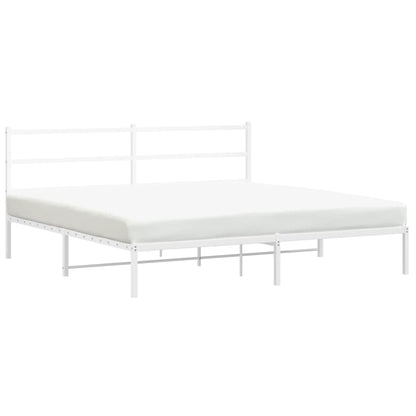 Giroletto con Testiera Metallo Bianco 180x200 cm | homemem39