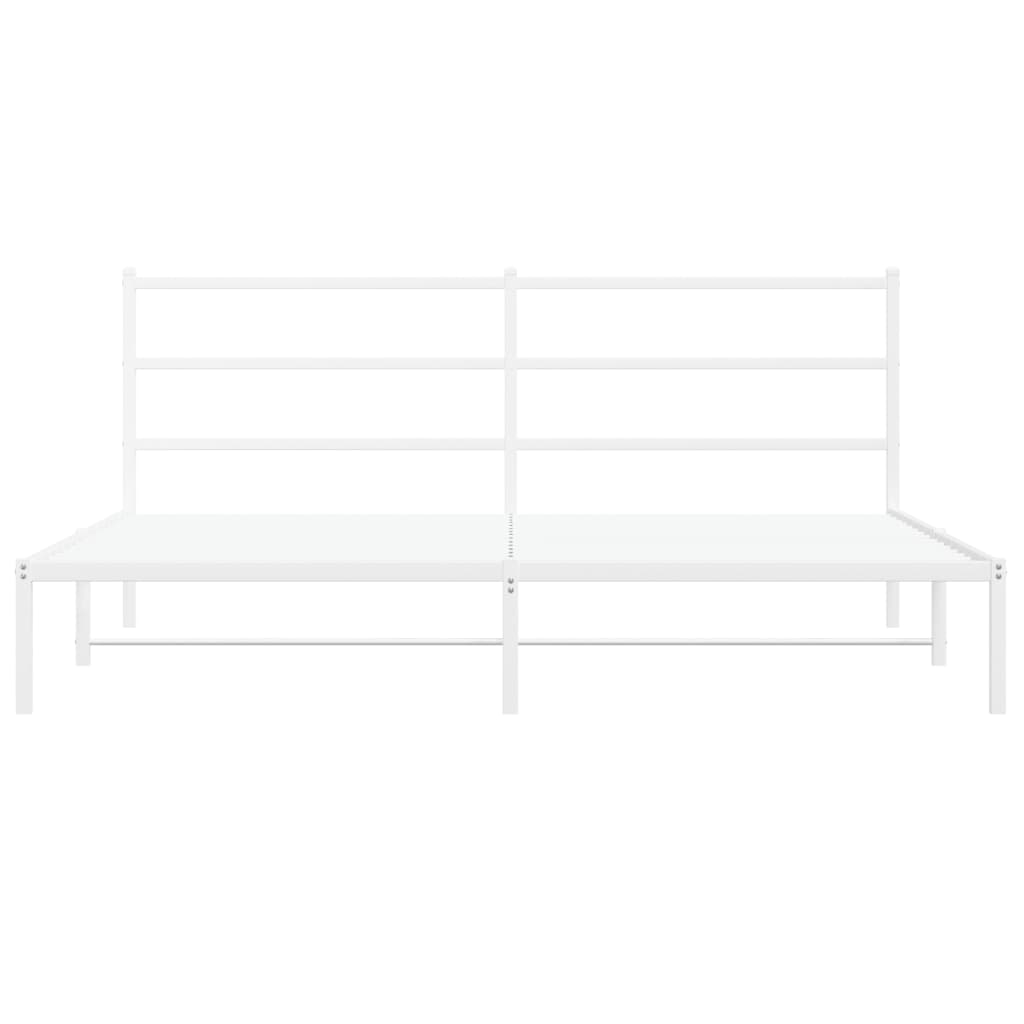 Giroletto con Testiera Metallo Bianco 180x200 cm | homemem39