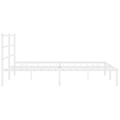 Giroletto con Testiera Metallo Bianco 180x200 cm | homemem39