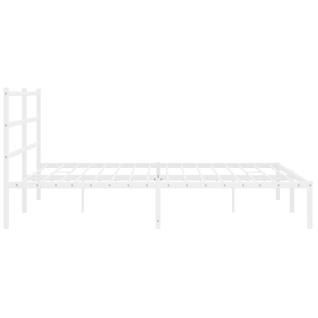 Giroletto con Testiera Metallo Bianco 193x203 cm | homemem39