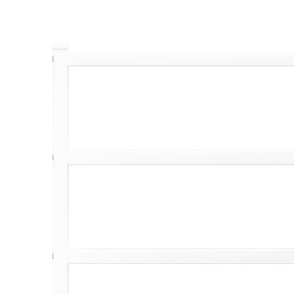 Giroletto con Testiera Metallo Bianco 200x200 cm - homemem39