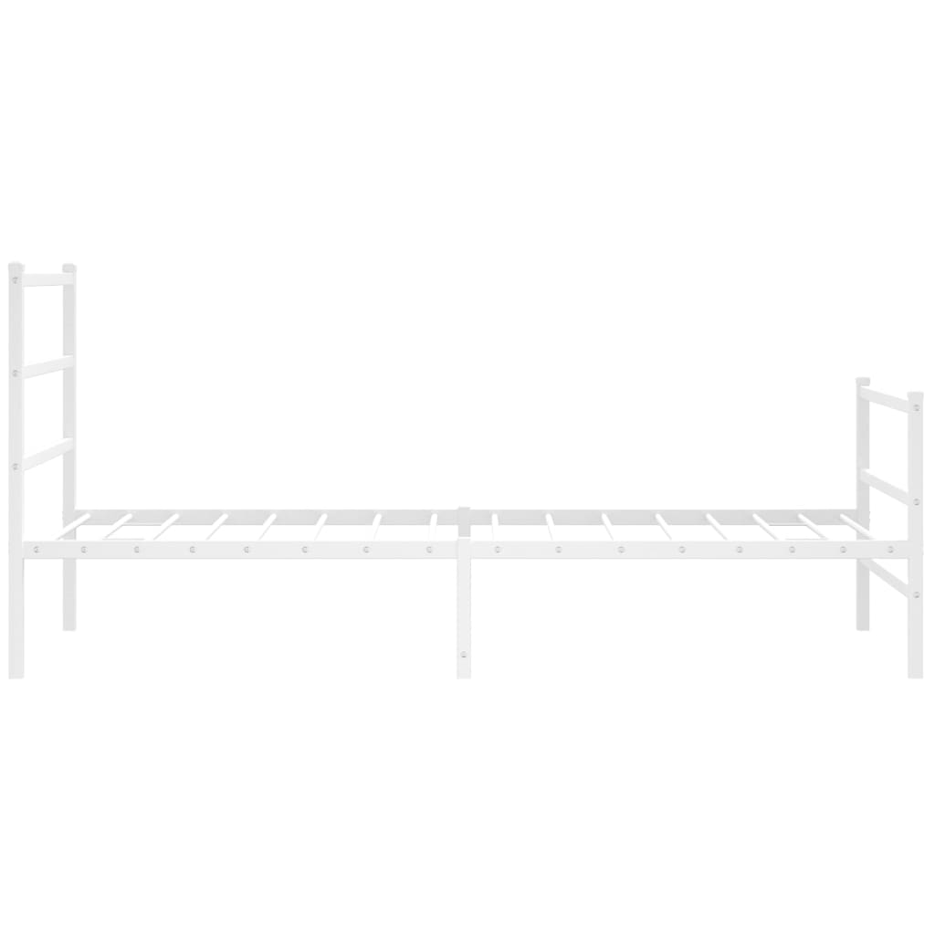 Giroletto con Testiera e Pediera Metallo Bianco 107x203 cm