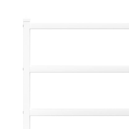 Giroletto con Testiera e Pediera Metallo Bianco 140x200 cm - homemem39