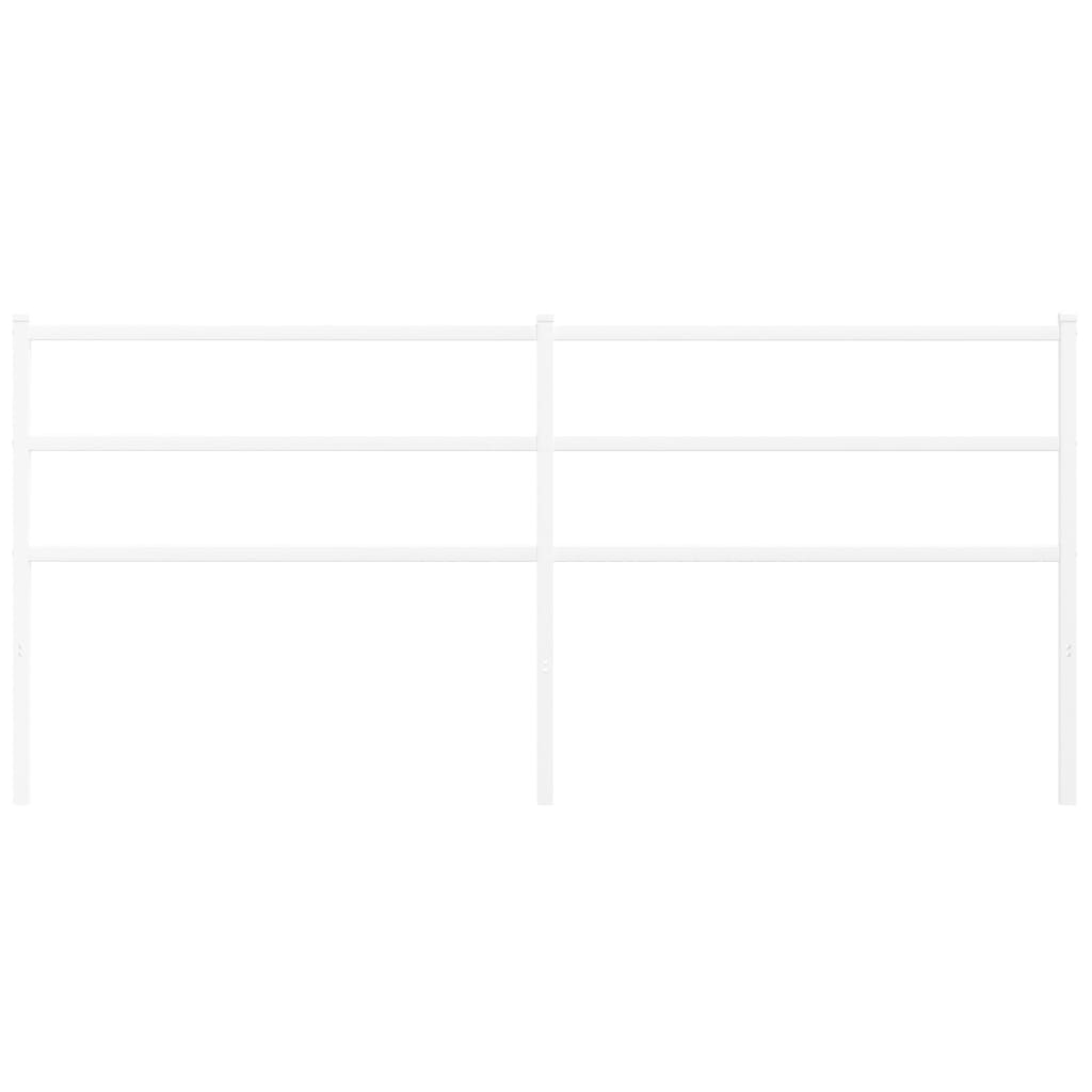 Testiera in Metallo Bianco 193 cm - homemem39