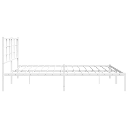 Giroletto con Testiera Metallo Bianco 193x203 cm