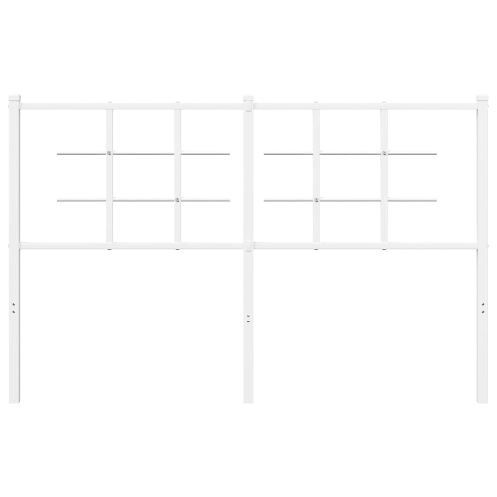 Testiera in Metallo Bianco 135 cm - homemem39