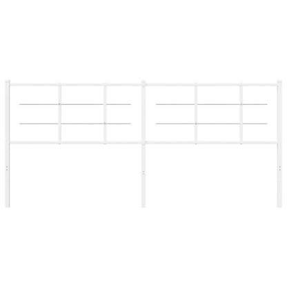 Testiera in Metallo Bianco 200 cm - homemem39