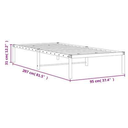 Giroletto in Metallo Nero 90x200 cm