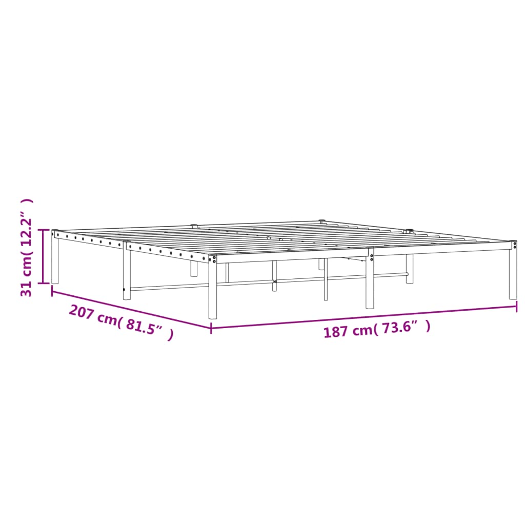 Giroletto Metallo Nero 180x200 cm | homemem39