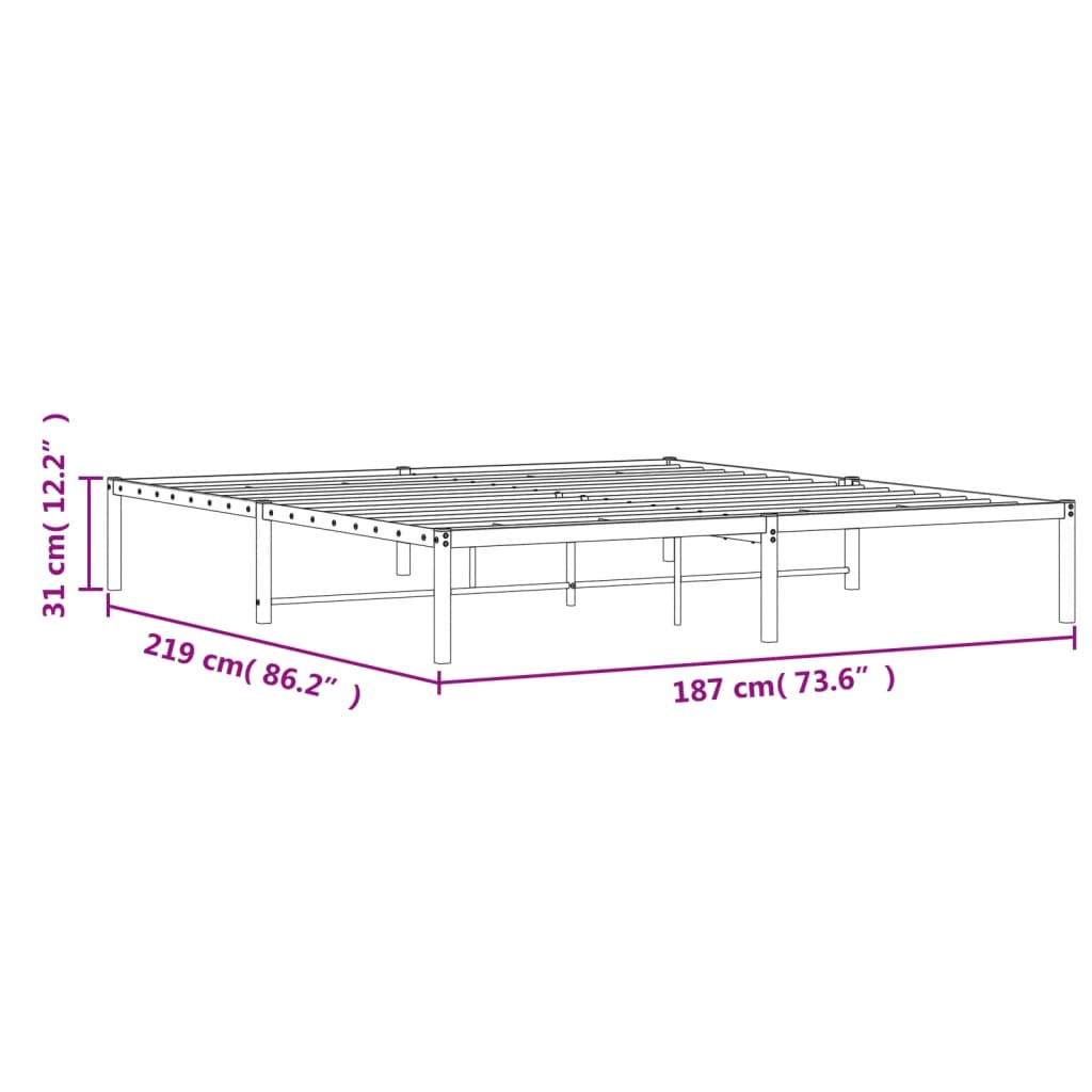 Giroletto in Metallo Nero 183x213 cm | homemem39