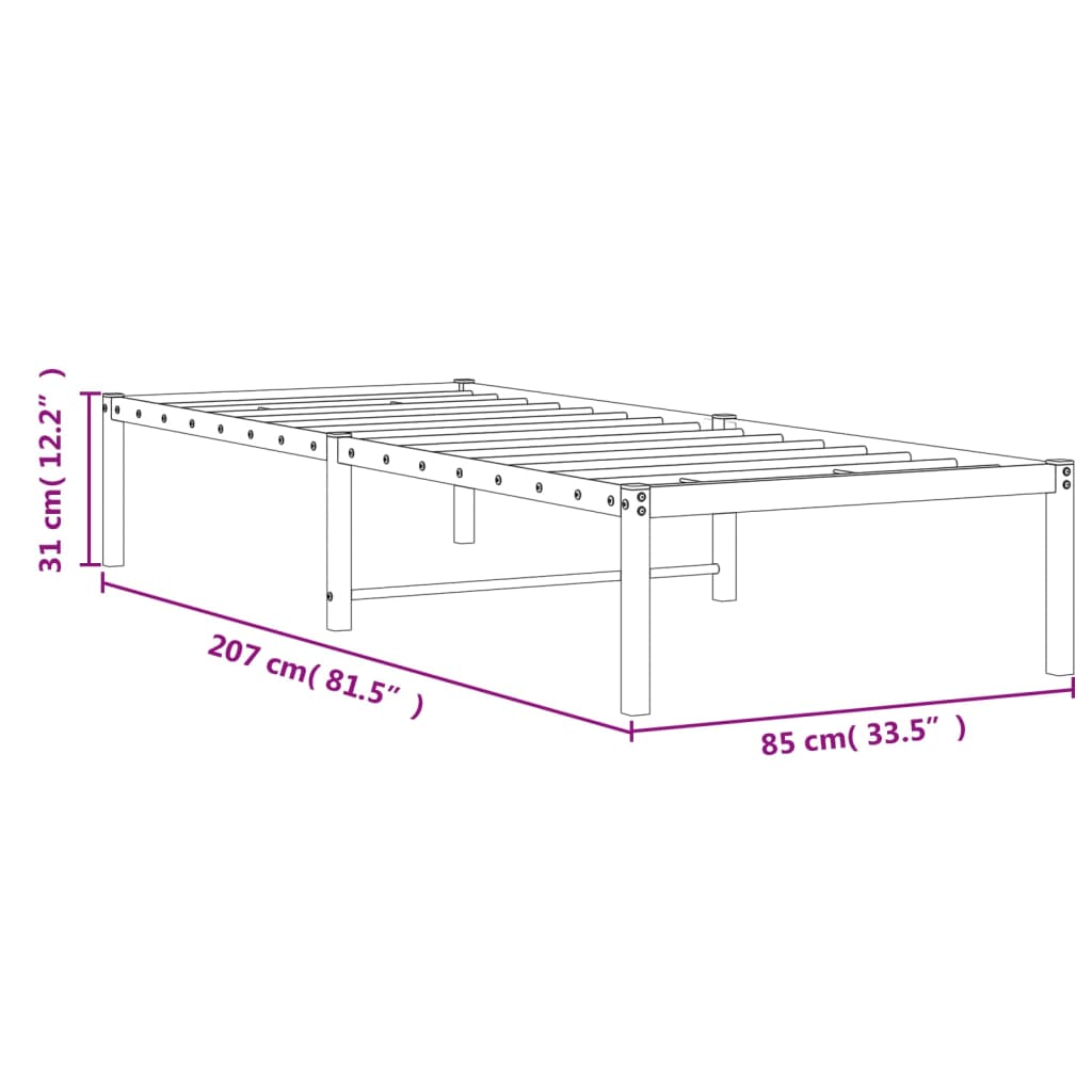 Giroletto in Metallo Bianco 80x200 cm | homemem39